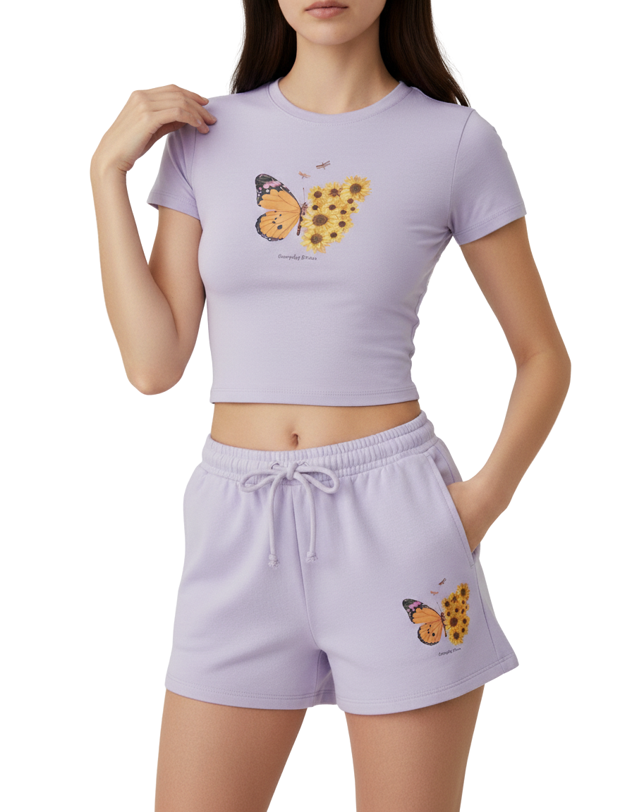 Everyday Bloom Baby Tee & Shorts Co-Ord Set