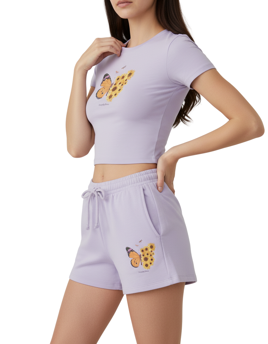 Everyday Bloom Baby Tee & Shorts Co-Ord Set